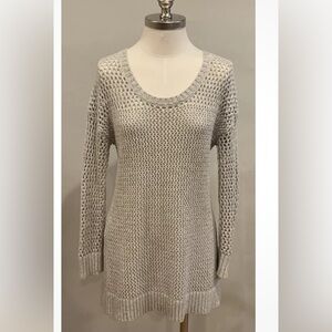 Lucky Brand Elegant Women's Knit Sweater in Light Gray